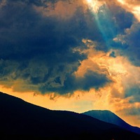 Buy canvas prints of sunrays on a stormy day  by ken biggs