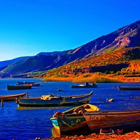 Buy canvas prints of Bafa Lake in Turkey by ken biggs