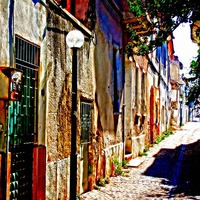 Buy canvas prints of Turkish village street scene by ken biggs