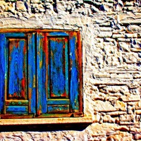 Buy canvas prints of wooden window shutters by ken biggs