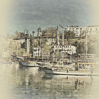 Buy canvas prints of Kaleici harbour Antalya Turkey by ken biggs