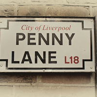 Buy canvas prints of  Penny Lane street sign in Liverpool UK by ken biggs