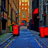 Buy canvas prints of back streets of inner city Liverpool by ken biggs