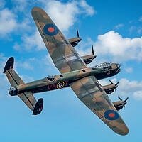 Buy canvas prints of Lancaster Bomber PA474 in the sky by Andrew Scott