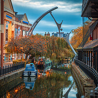 Buy canvas prints of Waterside, Lincoln, during Autumn by Andrew Scott