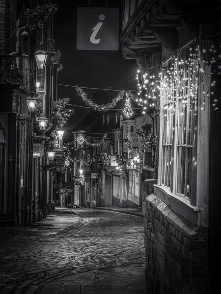 Steep Hill Lincoln at night Picture Board by Andrew Scott