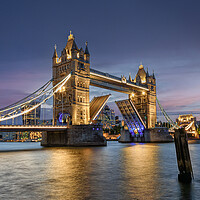 Buy canvas prints of Tower Bridge, London, at night by Andrew Scott