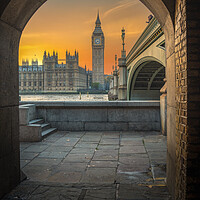 Buy canvas prints of Sunset Serenade over Big Ben by Andrew Scott