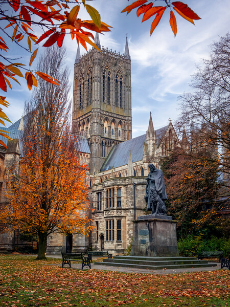 Lincoln Cathedral in autumn Picture Board by Andrew Scott