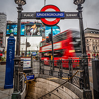 Buy canvas prints of Picaddilly Circus London  by Andrew Scott