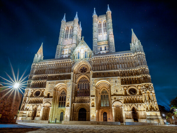 Lincoln Cathedral at night  Picture Board by Andrew Scott