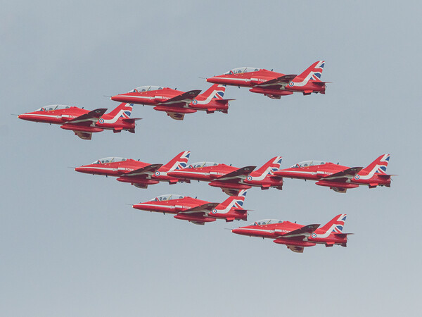 RAF Red Arrows Picture Board by Andrew Scott