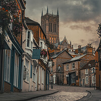 Buy canvas prints of Moody Lincoln Cathedral  by Andrew Scott