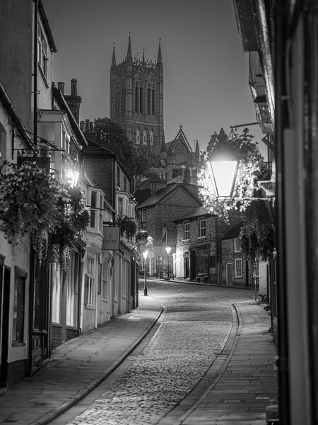 Looking up Steep Hill at night, Lincoln  Picture Board by Andrew Scott