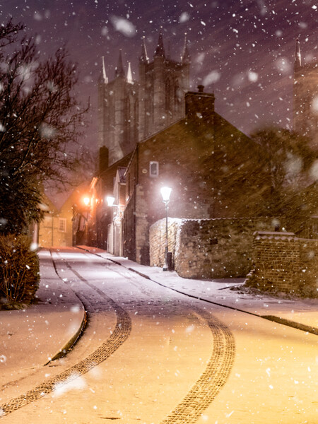 Snow falling in Lincoln  Picture Board by Andrew Scott