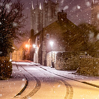 Buy canvas prints of Snow falling in Lincoln  by Andrew Scott