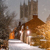 Buy canvas prints of Lincoln and Lincoln Cathedral in the snow by Andrew Scott