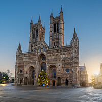 Buy canvas prints of Sunrise - Lincoln Cathedral  by Andrew Scott