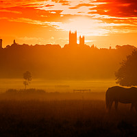 Buy canvas prints of Lincoln Cathedral at Sunrise by Andrew Scott
