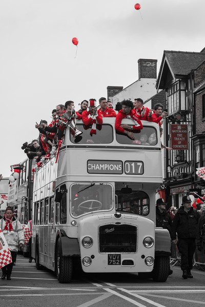 Lincoln City FC - Open top bus celebrations Picture Board by Andrew Scott