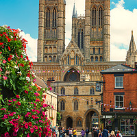 Buy canvas prints of Lincoln Cathedral in summer by Andrew Scott
