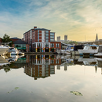 Buy canvas prints of Lincoln Brayford Pool and Cathedral by Andrew Scott