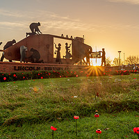 Buy canvas prints of Lincoln Tank Memorial - The Poppy Tribute by Andrew Scott