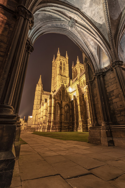 Lincoln Cathedral at night Picture Board by Andrew Scott