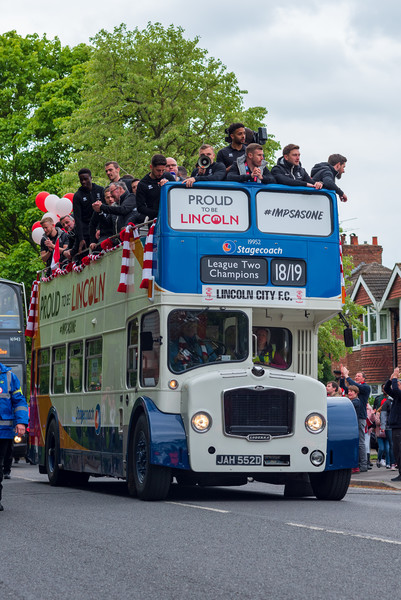 Lincoln City FC Open Top bus parade Picture Board by Andrew Scott