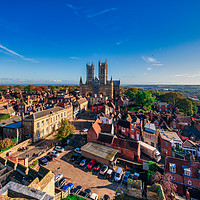Buy canvas prints of Lincoln Cathedral and the Lincolnshire countryside by Andrew Scott