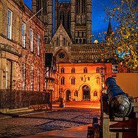 Buy canvas prints of Lincoln Cathedral before dawn by Andrew Scott