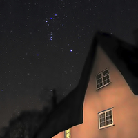 Buy canvas prints of  Orion Over Redgrave by Justin Hubbard