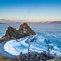 Buy canvas prints of Shaman Rock on Olkhon Island, Baikal by Svetlana Korneliuk