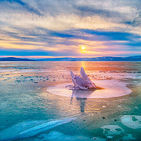 Buy canvas prints of The Strange Ice Circle of Baikal by Svetlana Korneliuk