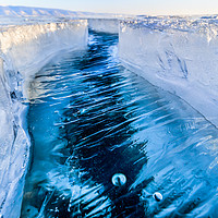 Buy canvas prints of The crack of Baikal ice by Svetlana Korneliuk