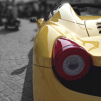 Buy canvas prints of  Fast Yellow 458 Spider by Benno Boschman