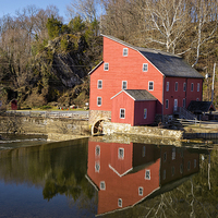 Buy canvas prints of Red Mill by Paul Fell