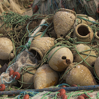 Buy canvas prints of Nets and Pots by Paul Fell