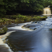 Buy canvas prints of West Burton falls, Yorkshire Dales NP  by Neil Burton
