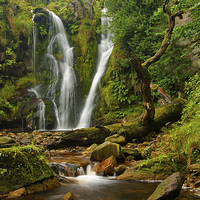 Buy canvas prints of Dreamy waterfall by Neil Burton