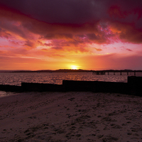 Buy canvas prints of  Hamworthy Beach Sunset by Philip Hanmore