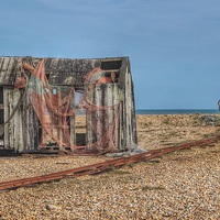 Buy canvas prints of  The old net shed by Jon Barton