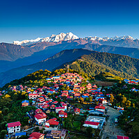 Buy canvas prints of Aerial view of Ghalegaun village by Ambir Tolang