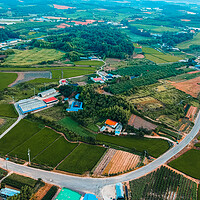 Buy canvas prints of aerial view of yangsan village by Ambir Tolang