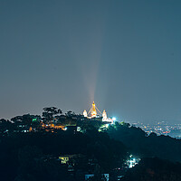 Buy canvas prints of aerial view of kathmandu night cityscape by Ambir Tolang