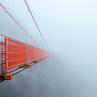 Buy canvas prints of Disappear Adventure Bridge in foggy by Ambir Tolang