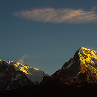 Buy canvas prints of Sun ray on the Mount Annapurna by Ambir Tolang