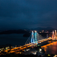 Buy canvas prints of Burning light over the bridge by Ambir Tolang