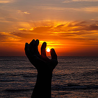 Buy canvas prints of Sunrise over the Giant Hand by Ambir Tolang
