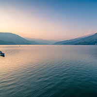 Buy canvas prints of evening view of Phewa lake by Ambir Tolang